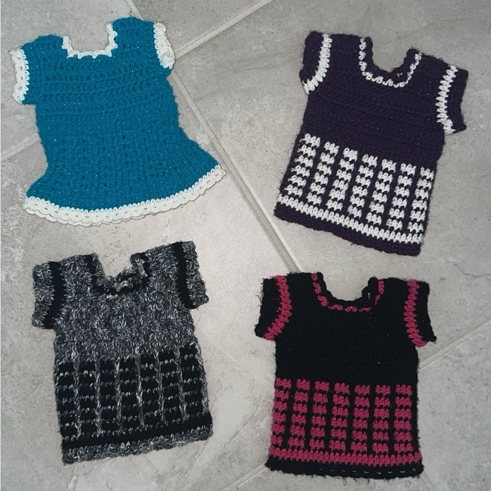 Crochet Fashion Doll Dress - handmade in USA